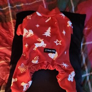 Spark Paws Red Holiday Dog Onsie Large One Piece